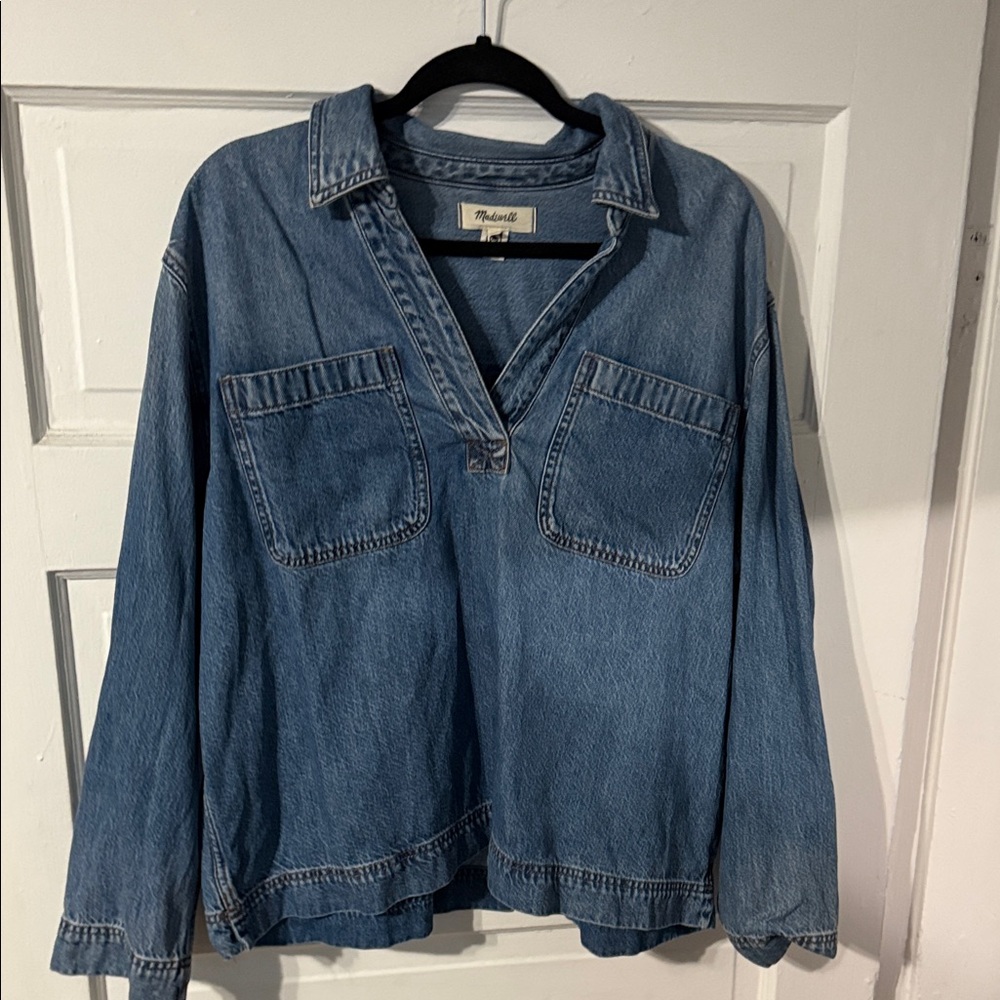 Madewell Denim Top XL